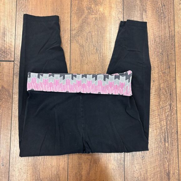 Victoria's Secret Pants - Rare Vtg Y2K Victoria’s Secret Angel Wings Black Fold Over Leggings Sz Small